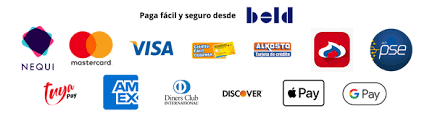Paga de forma segura con tarjetas, Nequi, PSE, Apple Pay, Google Pay y otros medios
