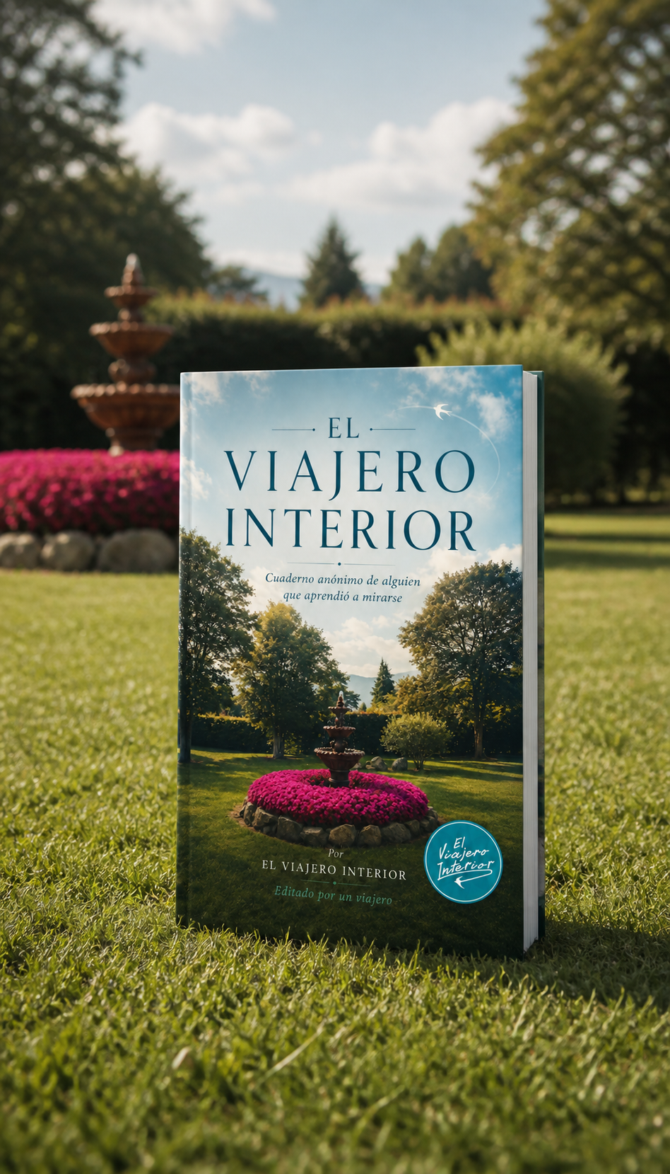 Libro El Viajero Interior en el jard&iacute;n