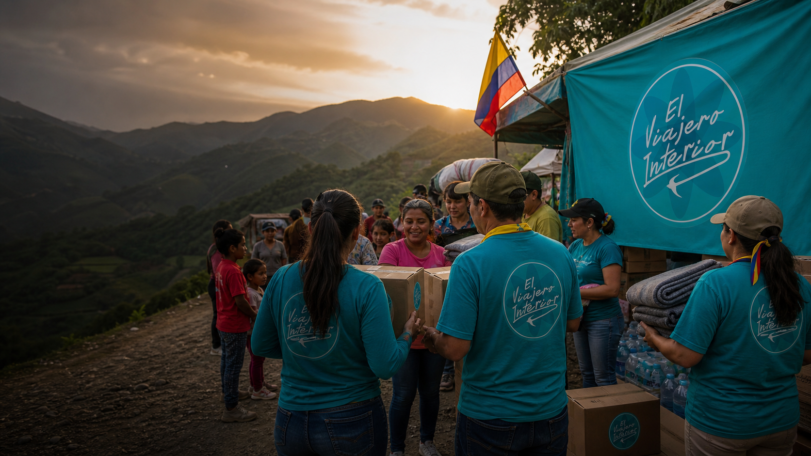 Comunidad colombiana unida entregando ayuda a familias damnificadas